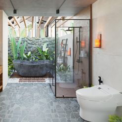 Vách kính nhà tắm màu đen Fendi FMU-1X4B