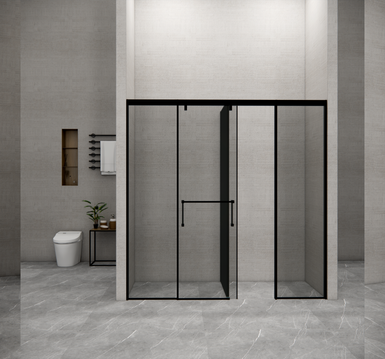 Vách kính nhà tắm Flight FLS-T4 Black