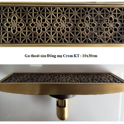 Ga thoát sàn bằng đồng Cleanmax 10x30cm