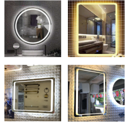 Gương đèn Led phòng tắm cắt theo yêu cầu