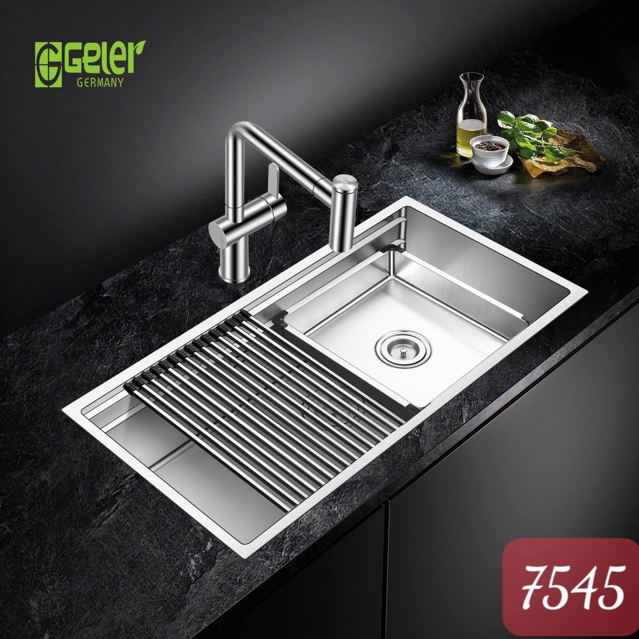 Chậu rửa bát 1 hố Geler GL Eco 7545