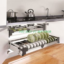 Kệ đựng bát đĩa inox hộp âm tủ Grob GH-61A