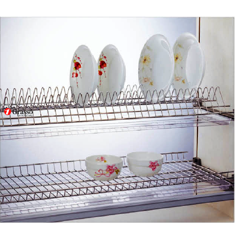 Giá bát đĩa cố định 2 tầng Grasso GCD800LUX