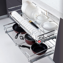 Giá đựng xoong nồi tủ dưới nan dẹt Grasso GD7002
