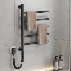 Giàn sấy khăn tắm khăn mặt màu đen Miken G63B