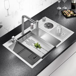 Chậu rửa bát kèm máy rửa cốc Geler GL-7648