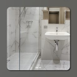 Gương nhà tắm hình vuông hoa văn viền GLS S00S22