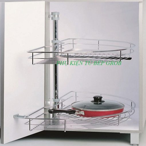 Mâm xoay 180 inox nan tròn Grob GR-180A