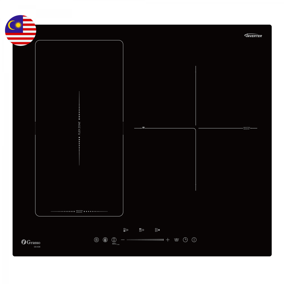 Bếp từ ba Grasso GS 638