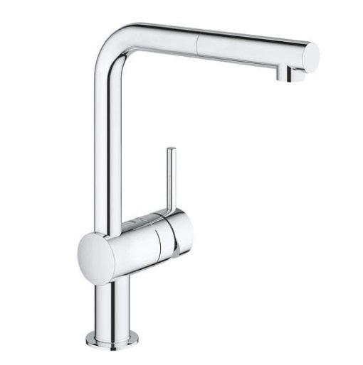 Vòi rửa bát nóng lạnh dây rút Grohe Minta 32168000
