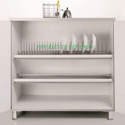 Kệ bát đĩa 2 tầng inox nan Grob GS-160
