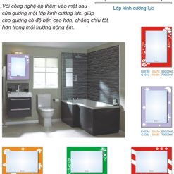 Gương phòng tắm 2 lớp Guzano tráng bạc