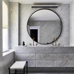 Gương phòng tắm khung viền màu đen nghệ thuật MIKEN MKG-NT0023