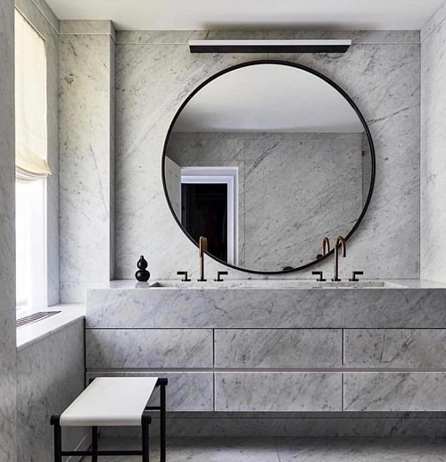 Gương phòng tắm khung viền màu đen nghệ thuật MIKEN MKG-NT0023