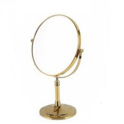 Gương trang điểm đặt bàn màu vàng