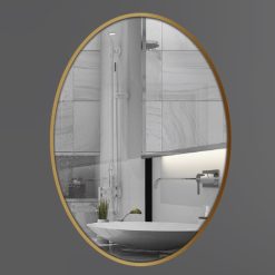 Gương nhà tắm hình elip viền nhôm GLS E30