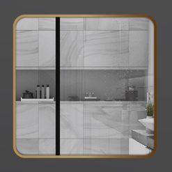 Gương nhà tắm hình vuông viền nhôm GLS S20