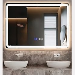 Gương nhà tắm đèn Led hình chữ nhật HANJIN HJG-006