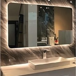 Gương nhà tắm đèn Led hình chữ nhật HANJIN HJG-008