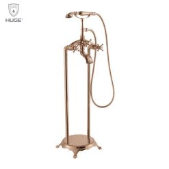Sen cây đặt sàn cho bồn tắm màu rose gold Huge H-SF966R