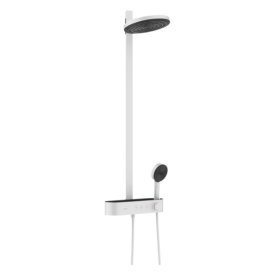 Sen cây bát tròn 2 vòi Hansgrohe màu trắng Pulsify S Showerpipe 260 2jet 24240700