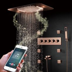 Sen tắm âm tường nóng lạnh màu vàng hồng Miken HI05046T-3