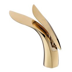 Vòi chậu lavabo mạ vàng HM-1216