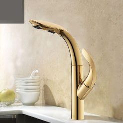 Vòi chậu lavabo mạ vàng HM-1219