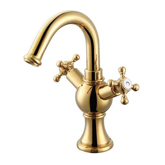 Vòi chậu lavabo mạ vàng HM-1224