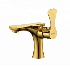 Vòi chậu lavabo mạ vàng HM-1231