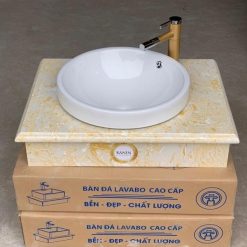 Mặt bàn đá chậu rửa lavabo HM-7051-3