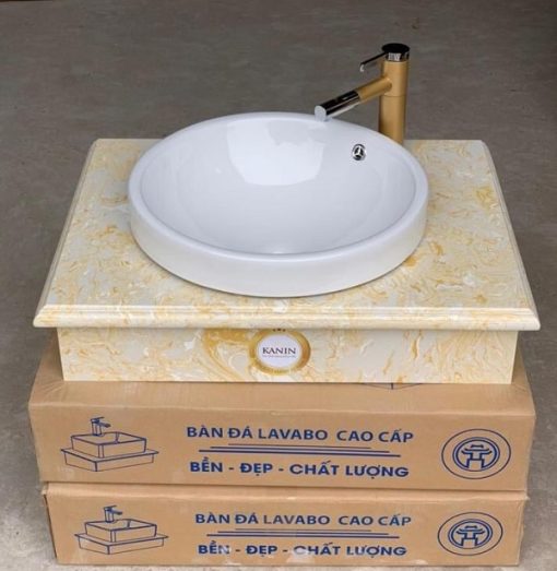 Mặt bàn đá chậu rửa lavabo HM-7051-3