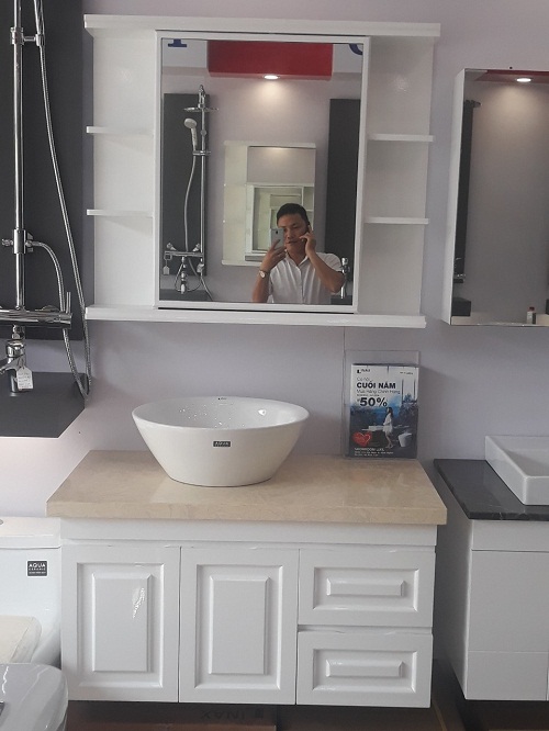 Bộ tủ chậu nhựa Picomat cao cấp theo yêu cầu HM72