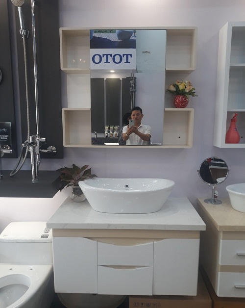 Bộ tủ chậu nhựa Picomat cao cấp theo yêu cầu HM77