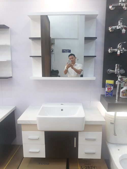 Bộ tủ chậu nhựa Picomat cao cấp theo yêu cầu HM78
