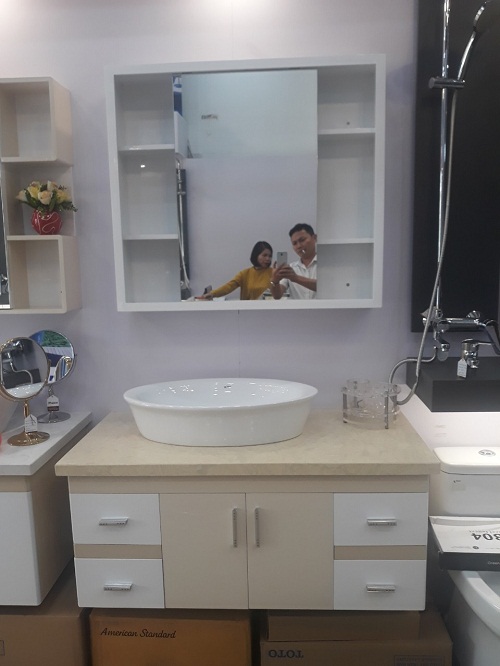 Bộ tủ chậu nhựa Picomat cao cấp theo yêu cầu HM78