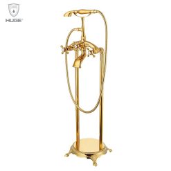 Sen cây đặt sàn cho bồn tắm màu vàng Huge H-SF966G