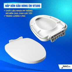 Nắp bồn cầu toilet đóng êm Inacom VT500