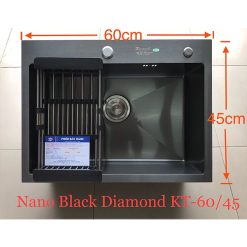 Chậu rửa bát 1 hố Nano Black Kagol 6045
