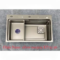 Chậu rửa bát 1 hố màu Nano Silver Kagol 7546