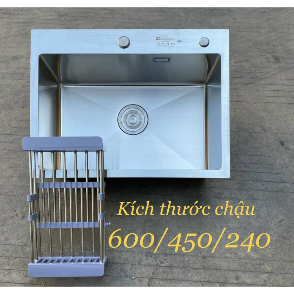 Chậu rửa bát 1 hố Inox SUS 304 Kagol 6045
