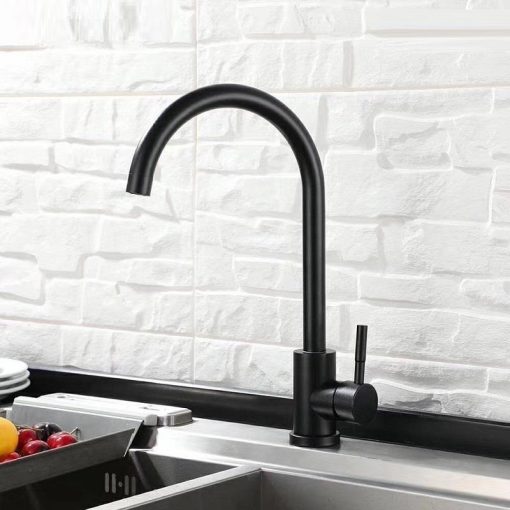 Vòi rửa bát nóng lạnh màu đen Kagol K19