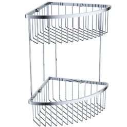 Kệ góc 2 tầng Đồng mạ Crom bóng Miken MKK-3225