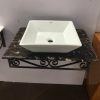 Kệ để chậu rửa mặt khung sắt mỹ thuật Miken Safe MKMT-0748B