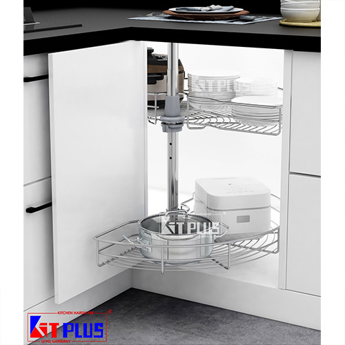 Mâm xoay Inox nan mở 1/2-180 Kit Plus DK.180B VIP