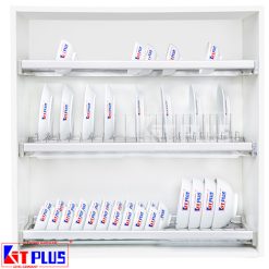 Giá bát đĩa cố định 2 tầng cao cấp Kit Plus DK12B VIP.60