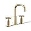 Vòi chậu lavabo 3 lỗ màu vàng mờ Kohler K-14406-3-AF