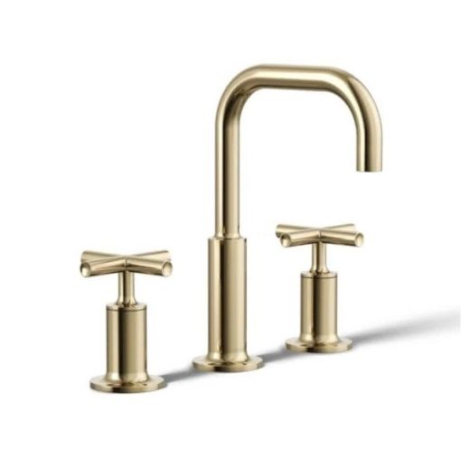 Vòi chậu lavabo 3 lỗ màu vàng mờ Kohler K-14406-3-AF
