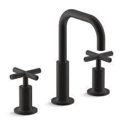 Vòi chậu lavabo 3 lỗ màu đen mờ Kohler K-14406-3-BL