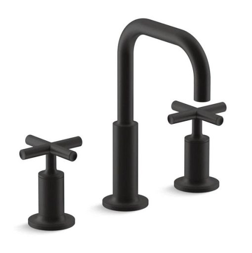 Vòi chậu lavabo 3 lỗ màu đen mờ Kohler K-14406-3-BL